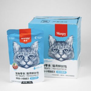 Pate Wanpy Cho Mèo (1 hộp 10 gói 80g) – Bổ Dưỡng cho Mèo Mau Lớn