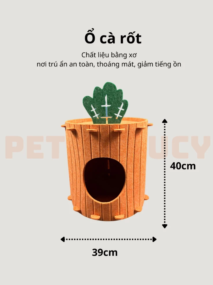Ổ giường - Hang động cà rốt cho mèo