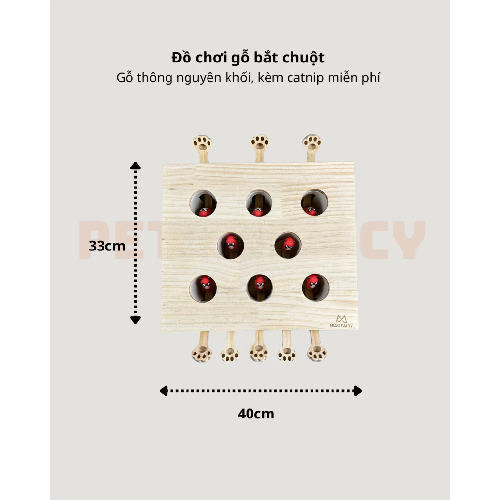 Đồ chơi cho mèo bằng gỗ mê cung hộp đồ dùng cho thú cưng