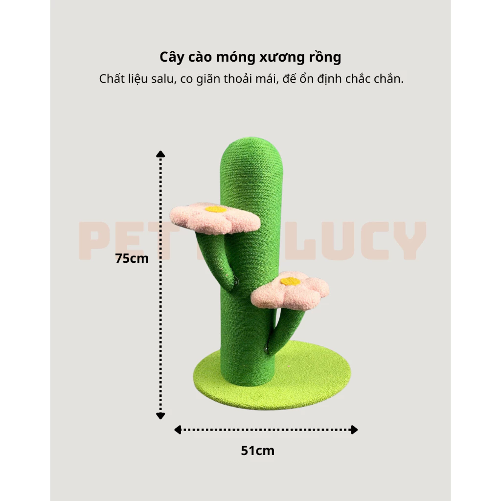 Đồ chơi trụ cào móng cho mèo hình cây xương rồng