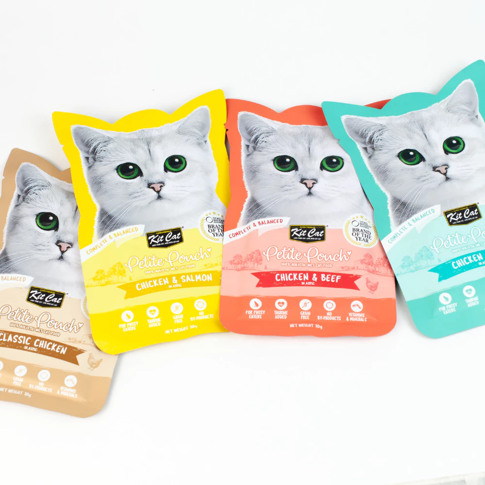 Pate Mèo Kit Cat Petite Pouch Gói 70g (1 hộp 24 gói) – Bữa Ăn Hoàn Chỉnh với Hương Vị Hấp Dẫn Cho Mèo Mọi Lứa Tuổi