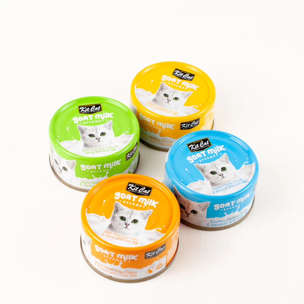 Pate Sữa Dê Cho Mèo KitCat Goat Milk Bổ Dưỡng (Lon 70g)