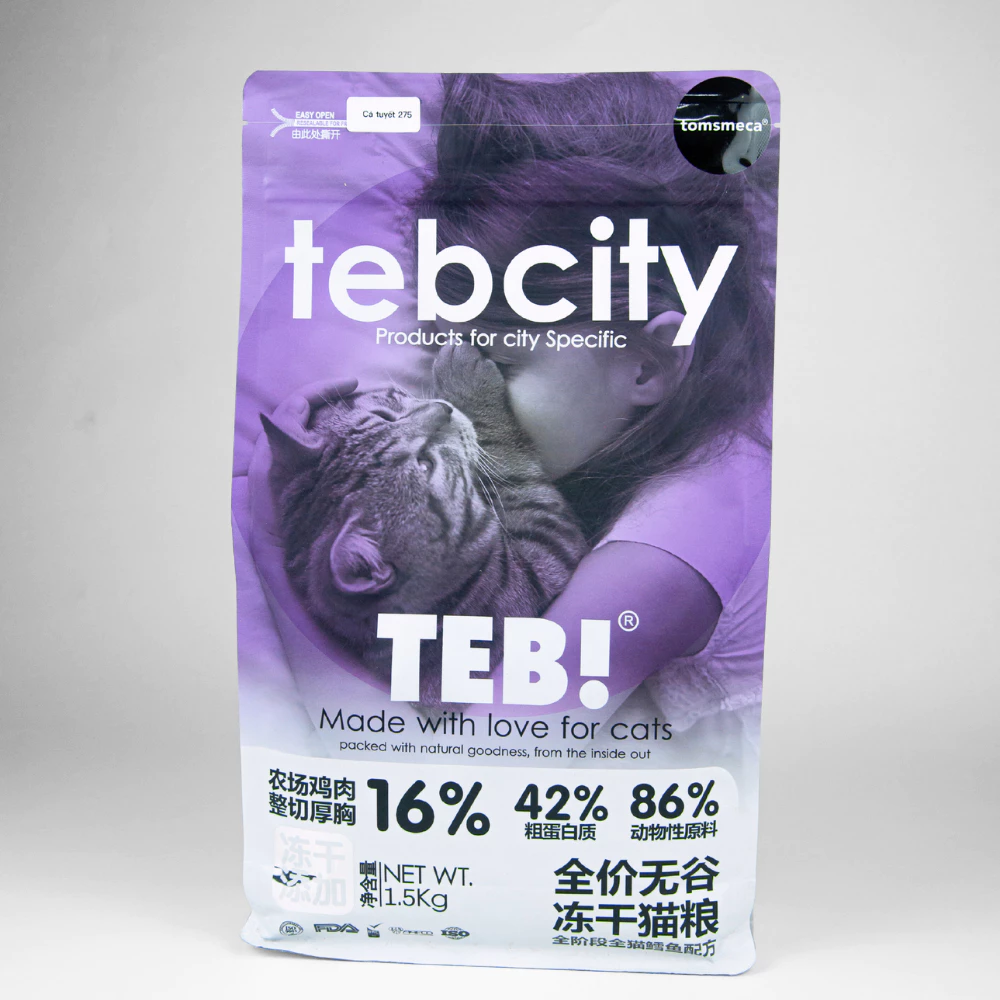 Thức Ăn Hạt TEB City Topping túi 1.5kg Không Độn Ngũ Cốc Dành Cho Mèo