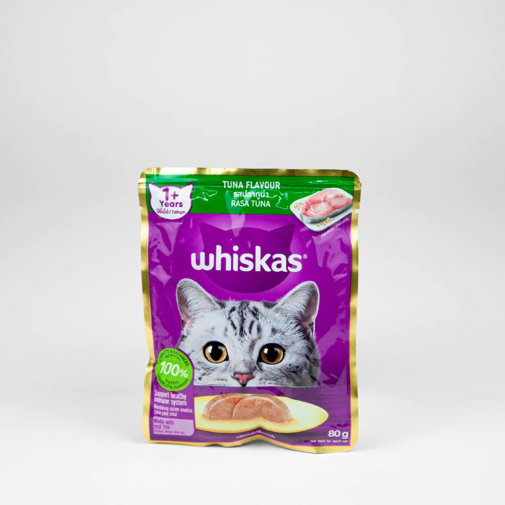 Pate Whiskas gói 80g Cho Mèo Con & Mèo Trưởng Thành (hộp 14 gói)
